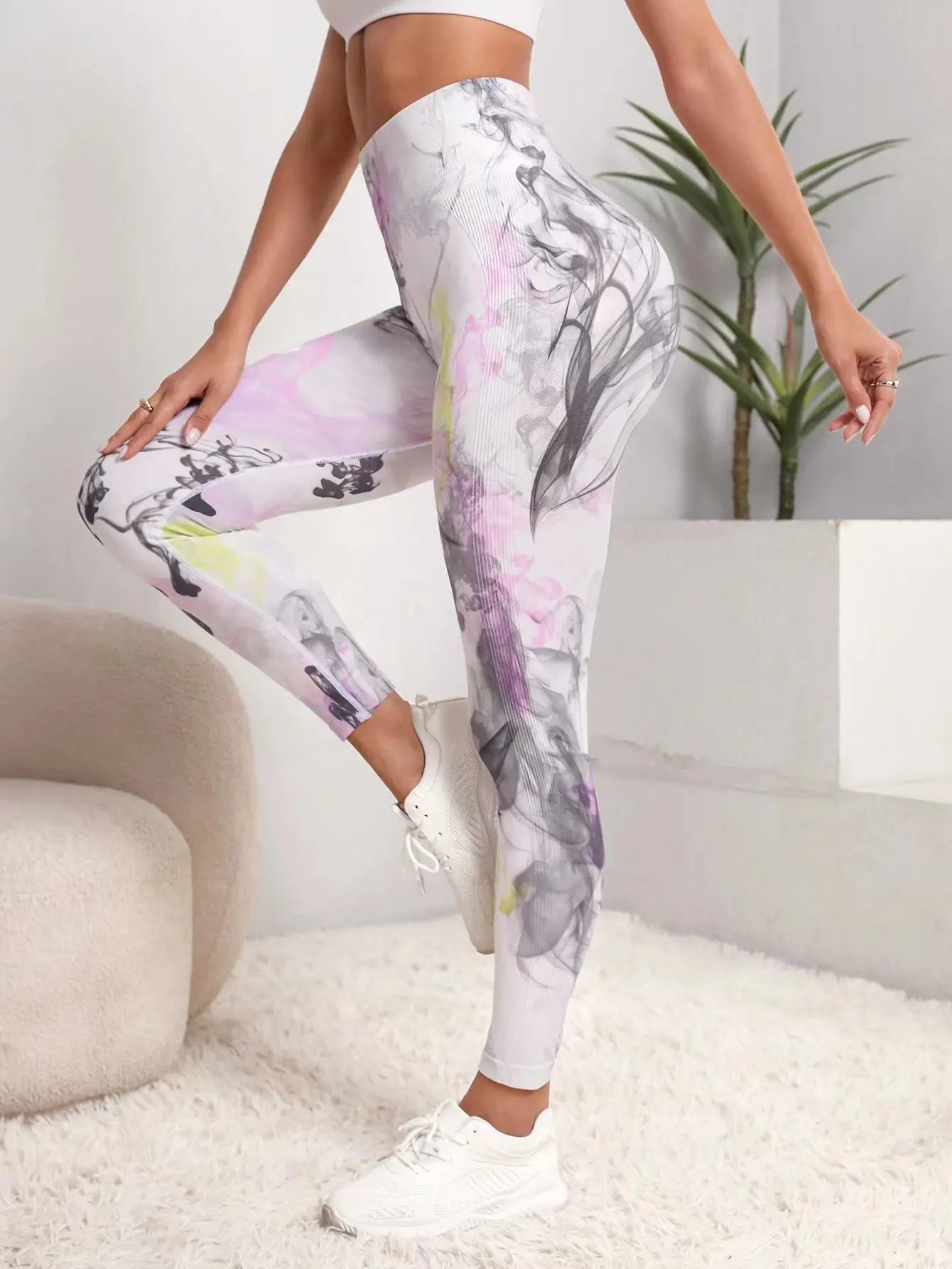 New 3D Print Tie Dye Sports Pants Women Seamless  Leggings High Waist Fitness Push Up Leggings Gym Clothing Workout Tights