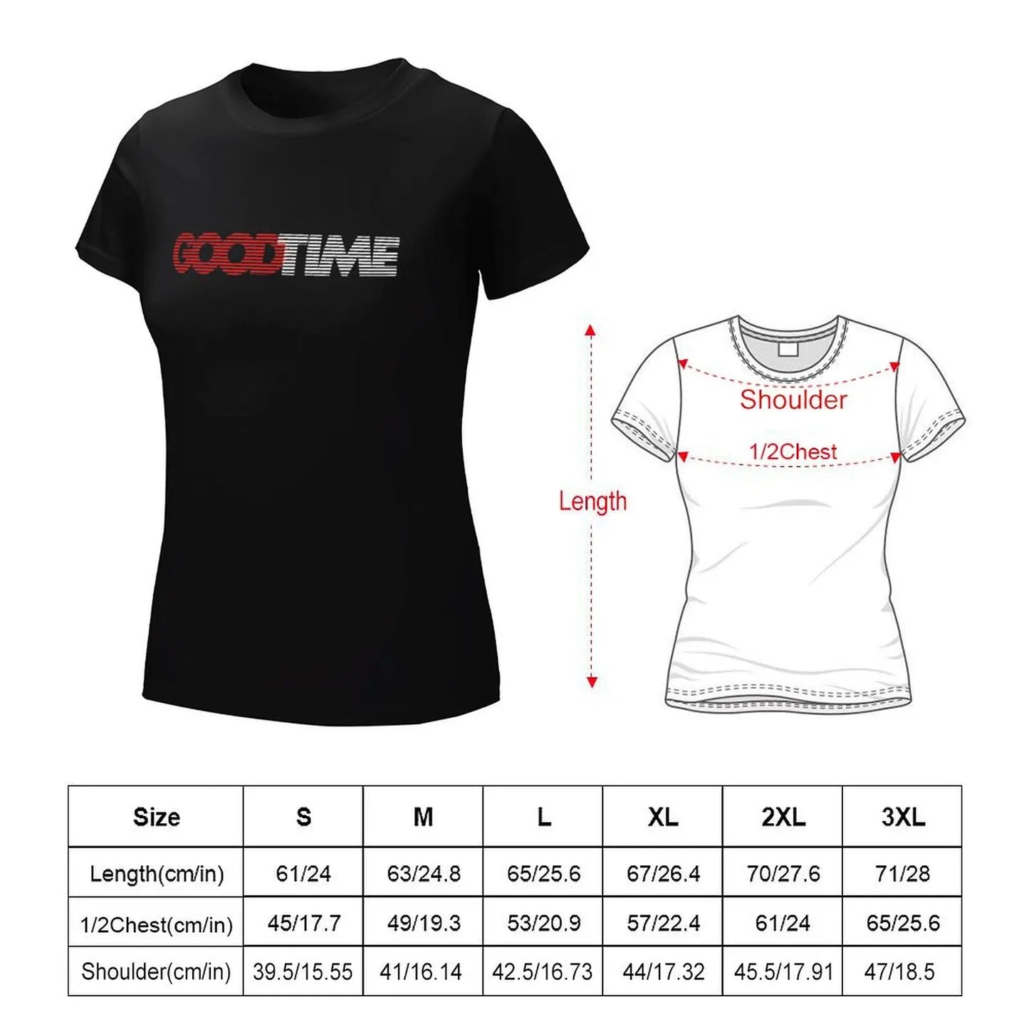 GOODTIME Movie Logo T-Shirt lady clothes shirts graphic tees t-shirt dress for Women graphic