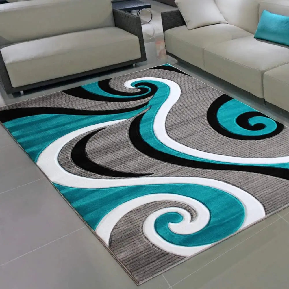 Modern Gray Black White Carpet for Living Room Decor Sofa Table Large Area Rugs Bedroom Anti-slip Floor Mat Hallway Alfombra