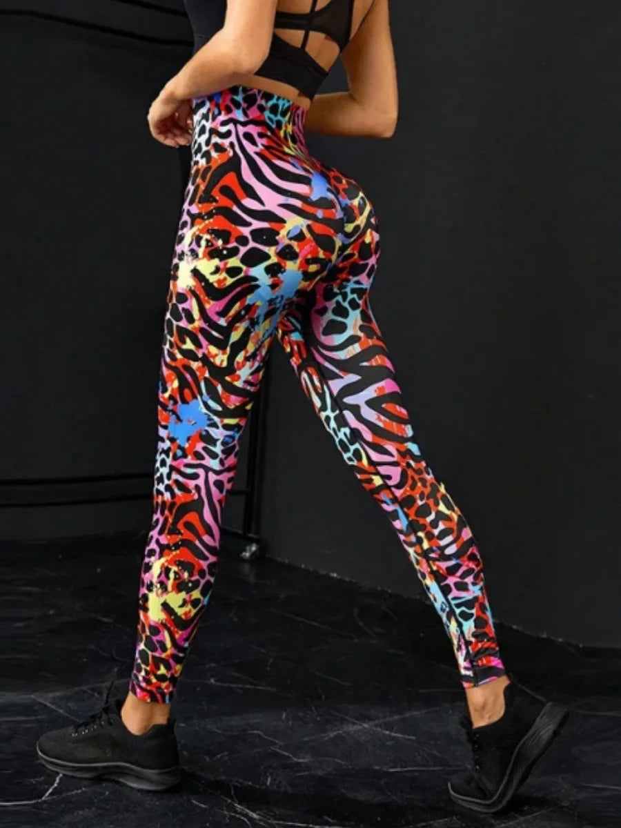 New 3D Print Tie Dye Sports Pants Women Seamless  Leggings High Waist Fitness Push Up Leggings Gym Clothing Workout Tights