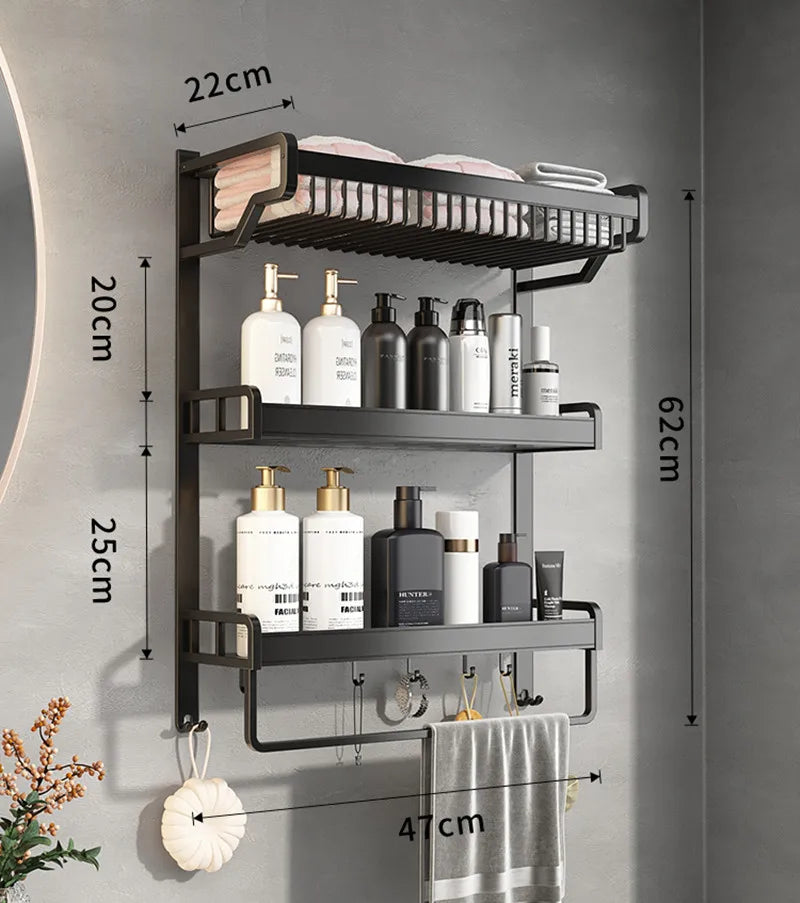 Bathroom Rotatation Shelf Corner Shelves Shampoo Holder Kitchen Storage Rack Shower Organizer Wall Holder Space Aluminum