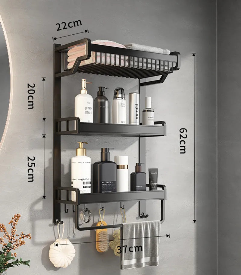 Bathroom Rotatation Shelf Corner Shelves Shampoo Holder Kitchen Storage Rack Shower Organizer Wall Holder Space Aluminum